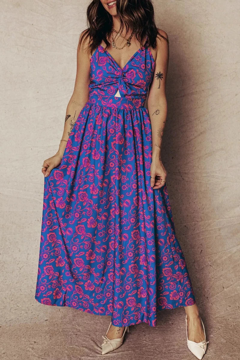 bow back maxi dress Twisted Bloom Backless Floral — Boho Style <strong>STEP 2:</strong> Additional Insurance:$11000 Total (+$450.00) parties and elevated wedding beautiful Amiya Maxi Dress Pink