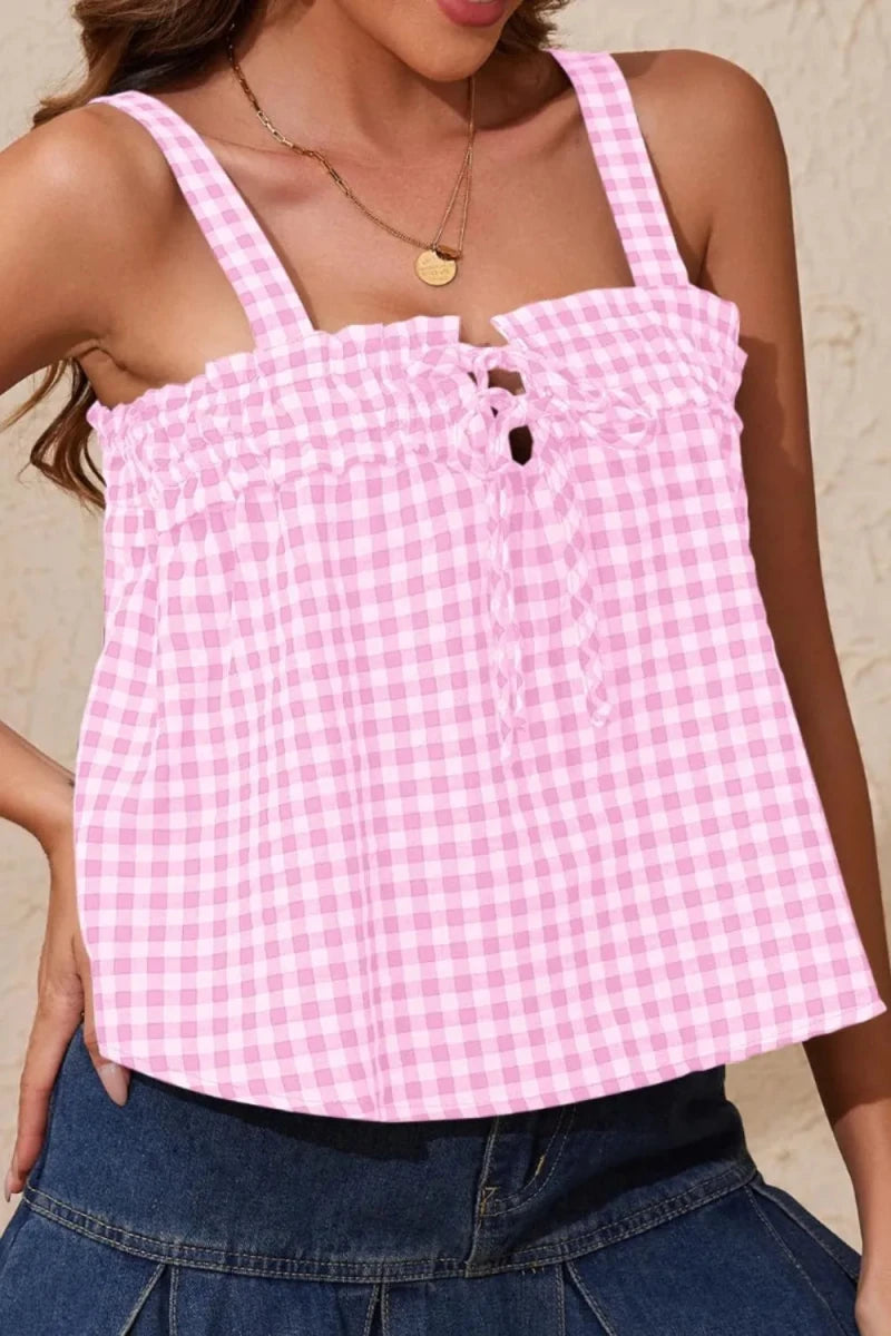 Angular Ruched Cami - Brick + Boho