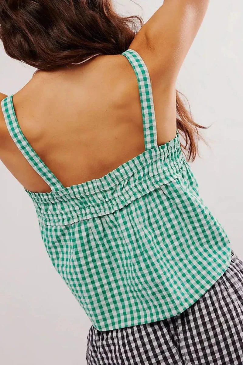 Angular Ruched Cami - Brick + Boho