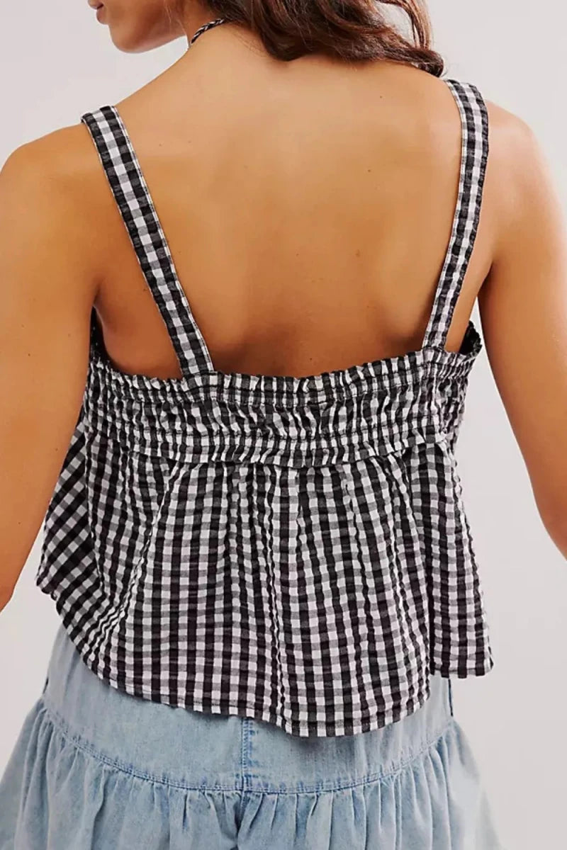 Angular Ruched Cami - Brick + Boho
