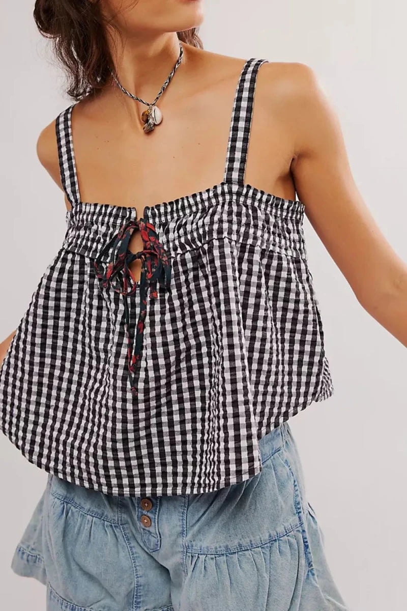 Angular Ruched Cami - Brick + Boho