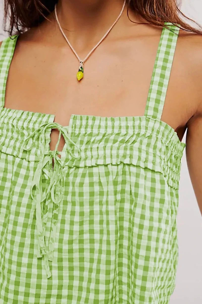 Angular Ruched Cami - Brick + Boho