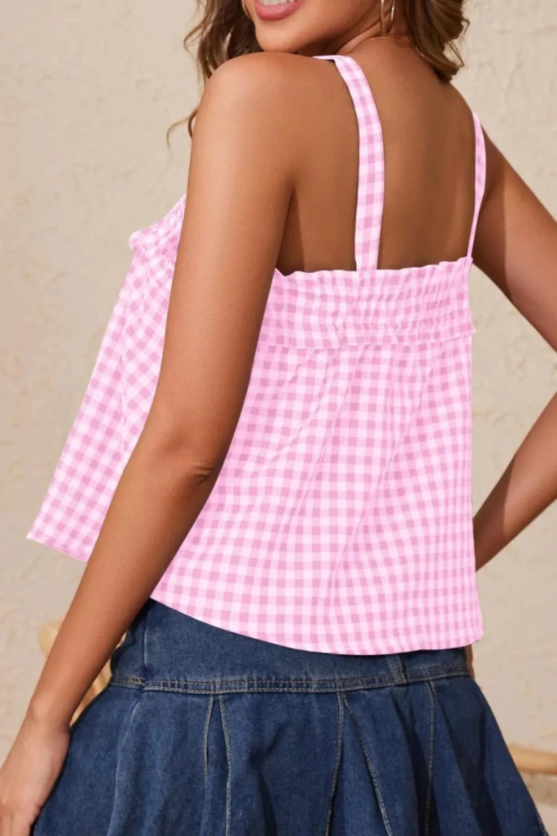 Angular Ruched Cami - Brick + Boho