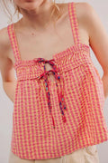 Angular Ruched Cami - Brick + Boho