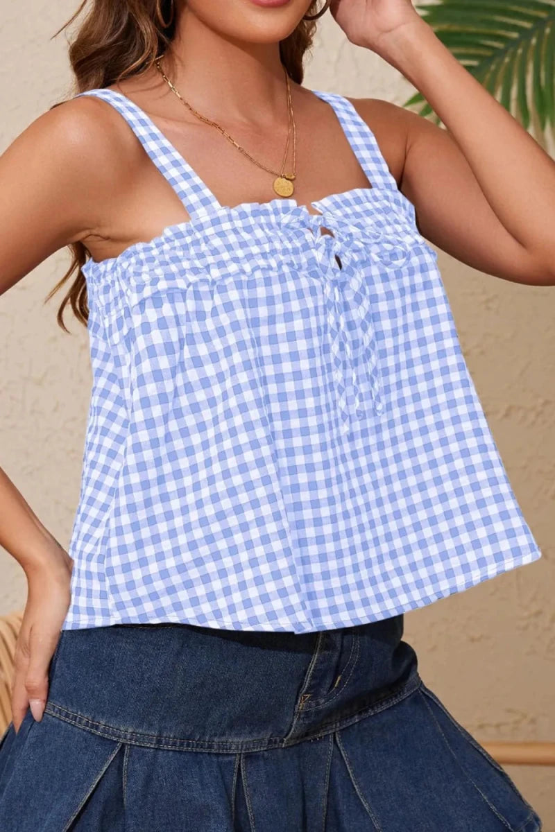 Angular Ruched Cami - Brick + Boho