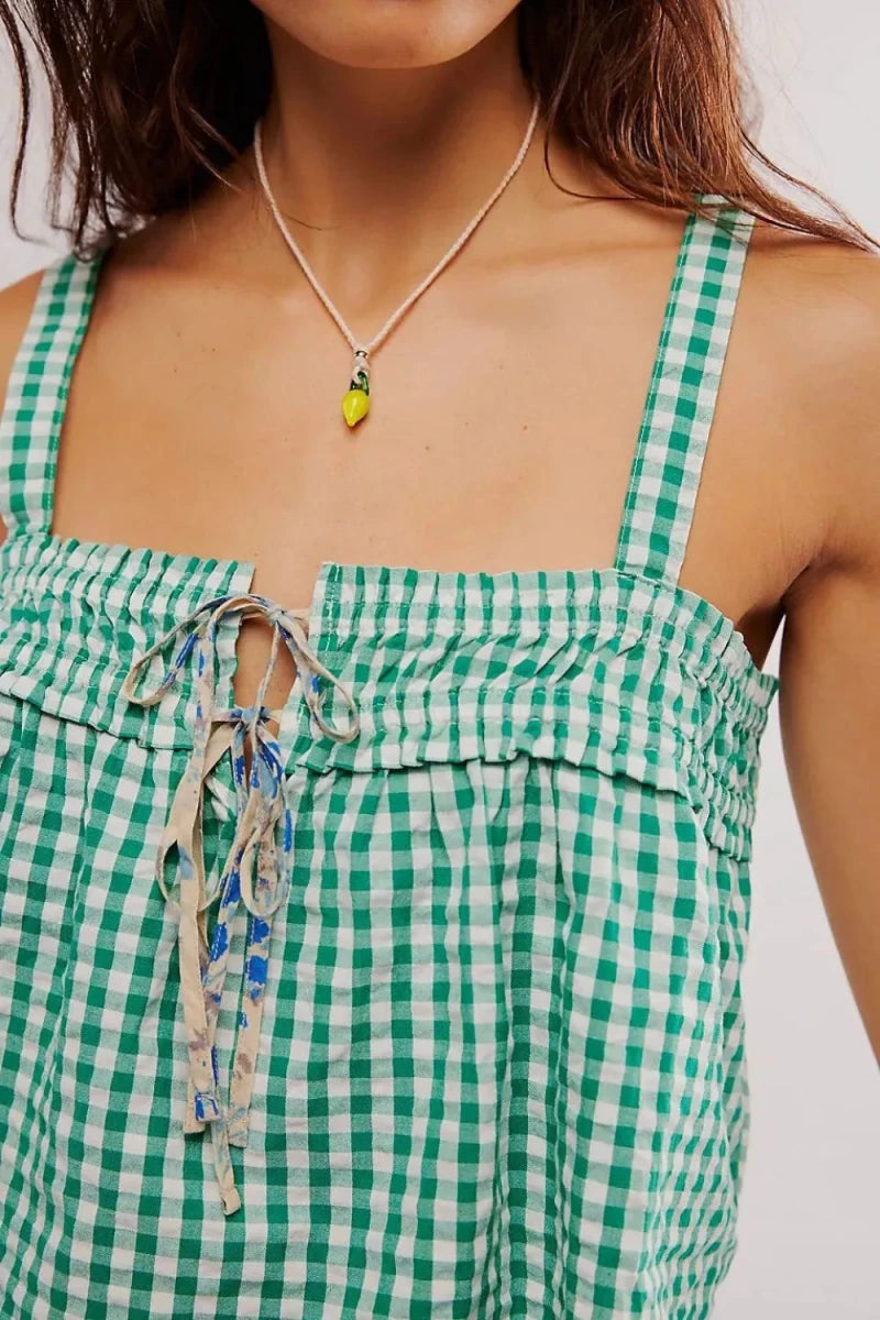 Angular Ruched Cami - Brick + Boho