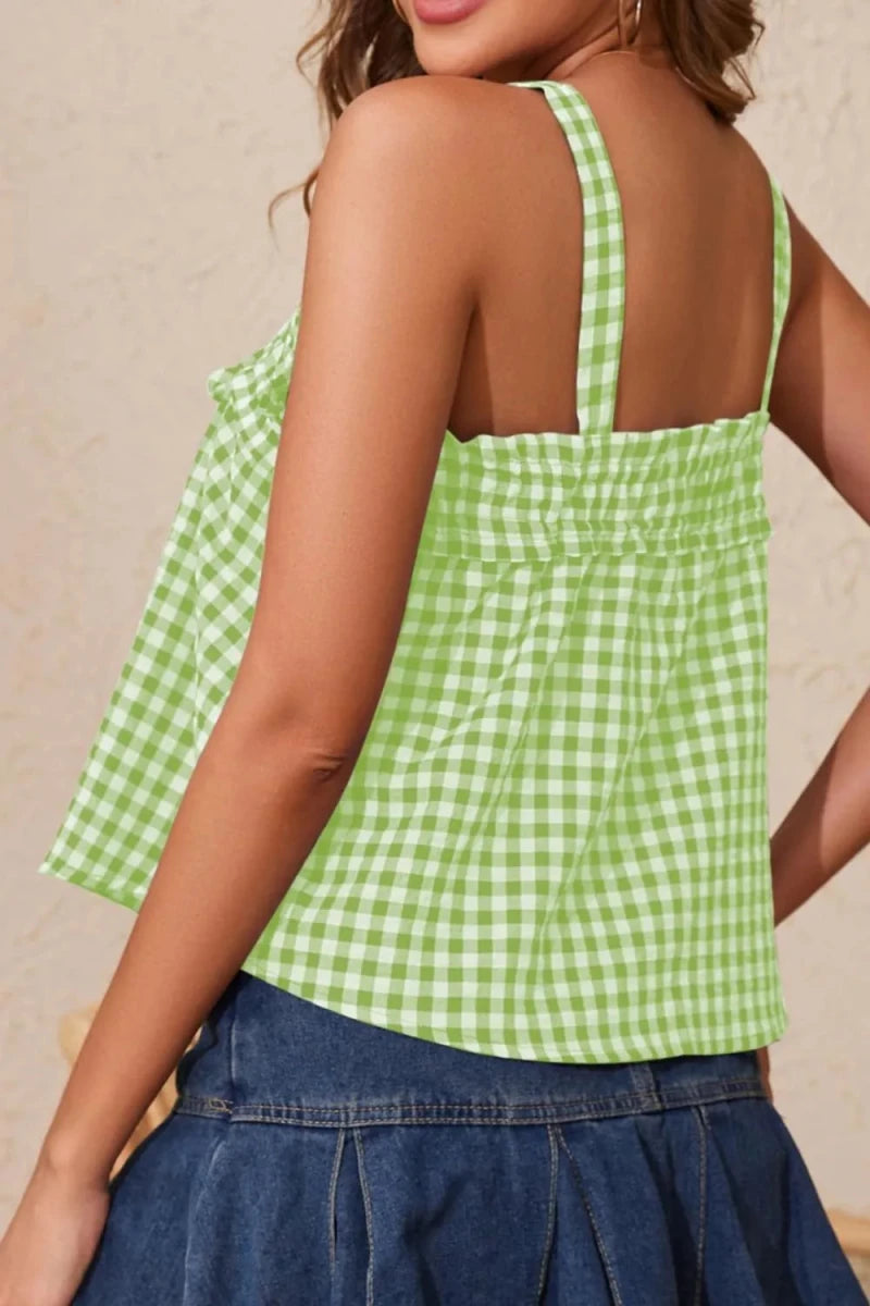Angular Ruched Cami - Brick + Boho
