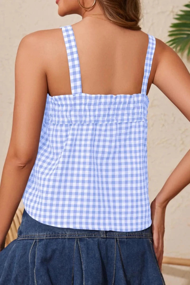 Angular Ruched Cami - Brick + Boho