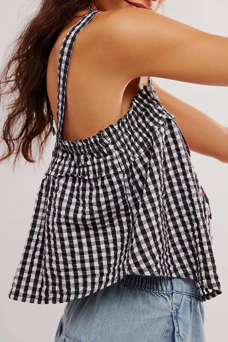 Angular Ruched Cami - Brick + Boho