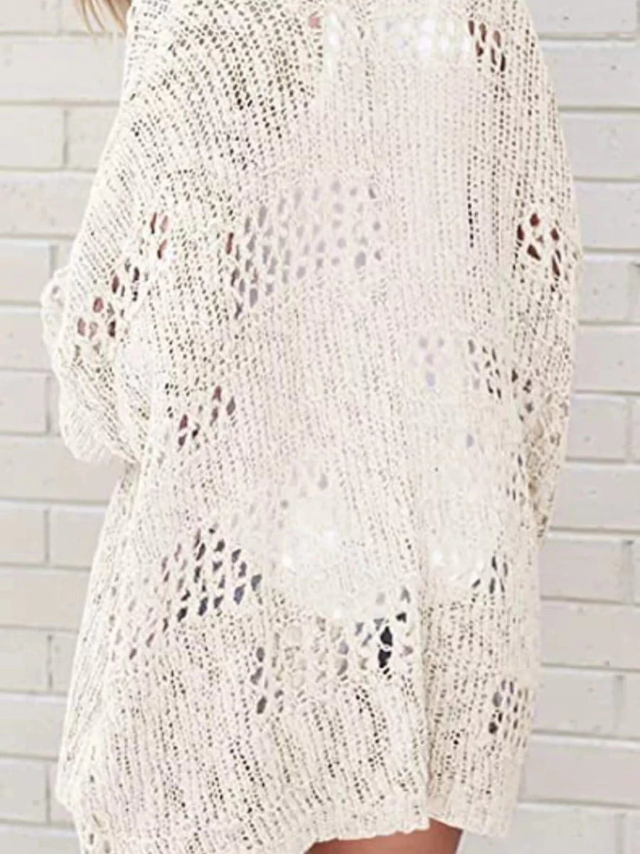 Appalachian Stroll Openwork Cardigan - Brick + Boho