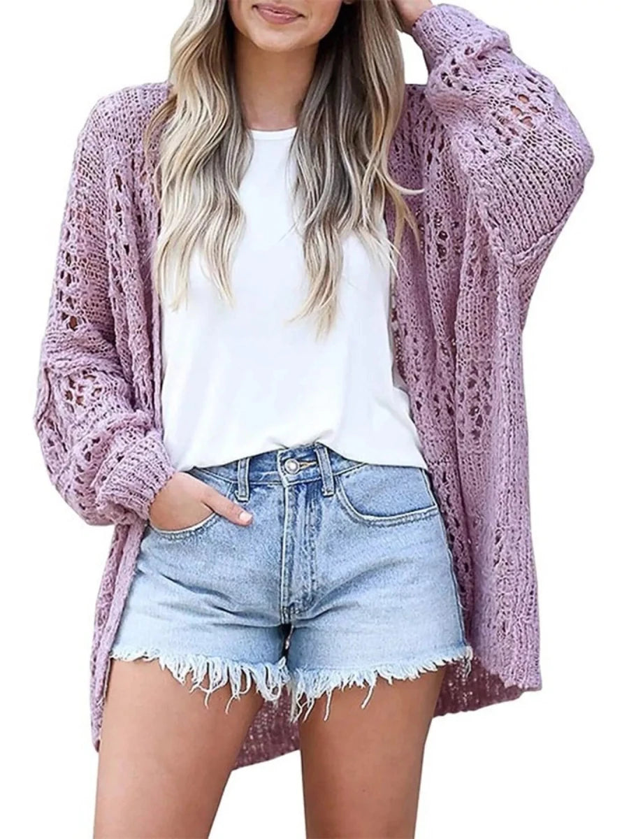 Appalachian Stroll Openwork Cardigan - Brick + Boho
