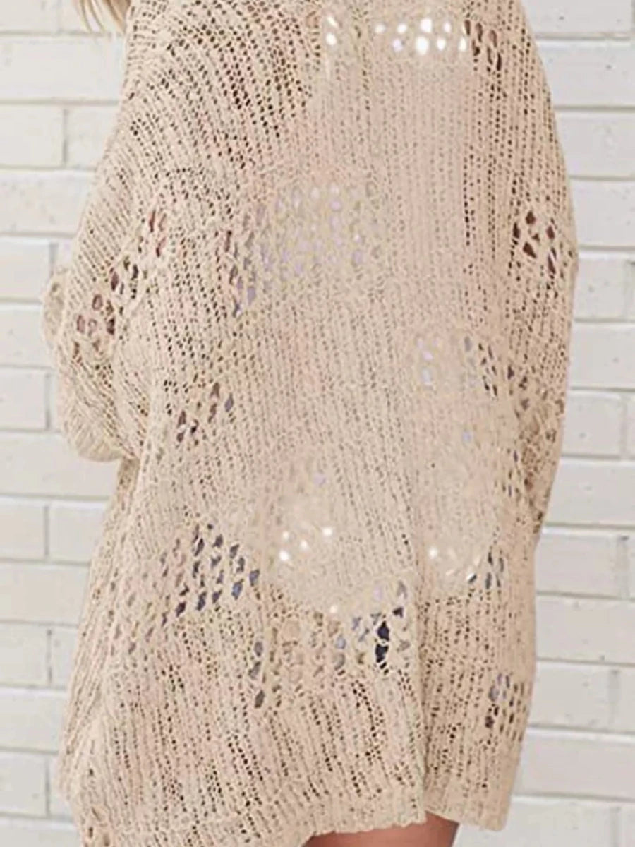 Appalachian Stroll Openwork Cardigan - Brick + Boho