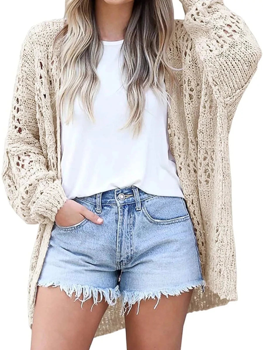 Appalachian Stroll Openwork Cardigan - Brick + Boho