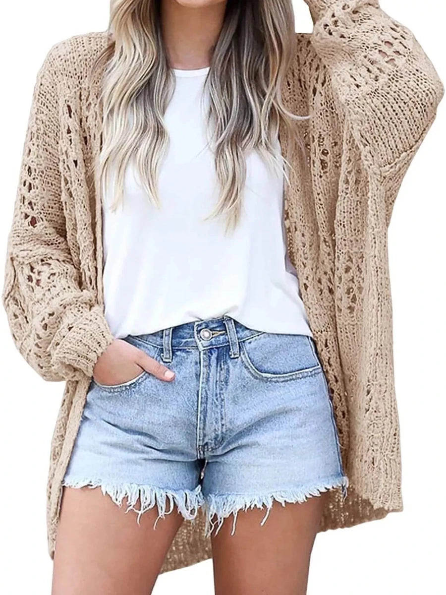Appalachian Stroll Openwork Cardigan - Brick + Boho
