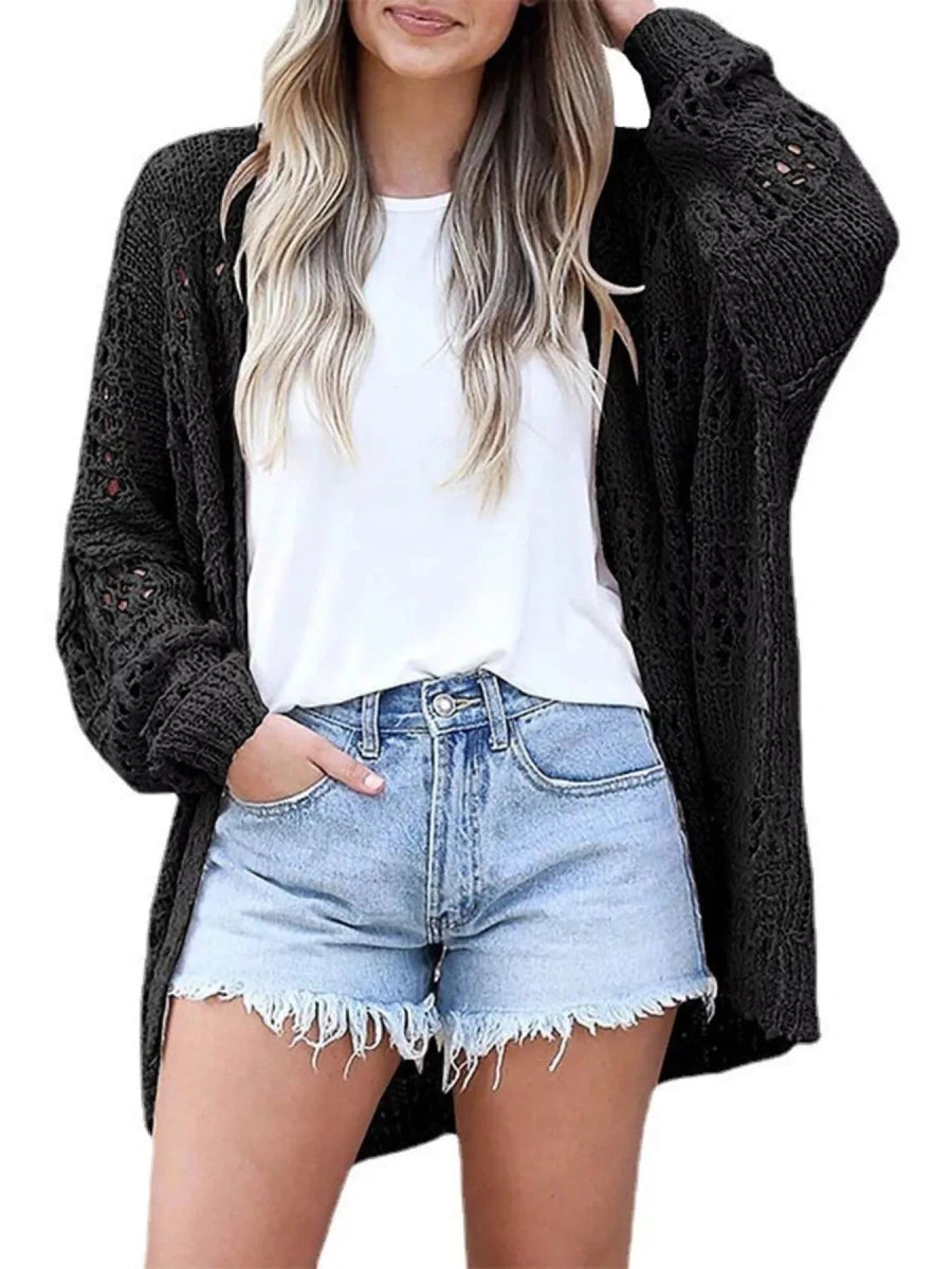 Appalachian Stroll Openwork Cardigan - Brick + Boho