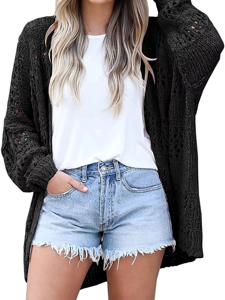 Appalachian Stroll Openwork Cardigan - Brick + Boho