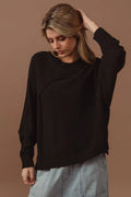 Arch Raw Edge Sweater - Brick + Boho