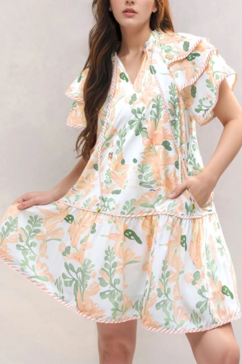 Archive Edit Ruffled Dress - Brick + Boho