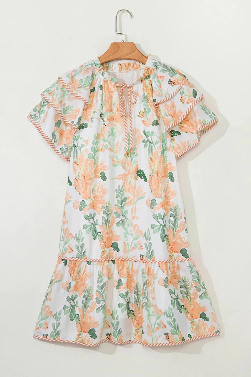 Archive Edit Ruffled Dress - Brick + Boho