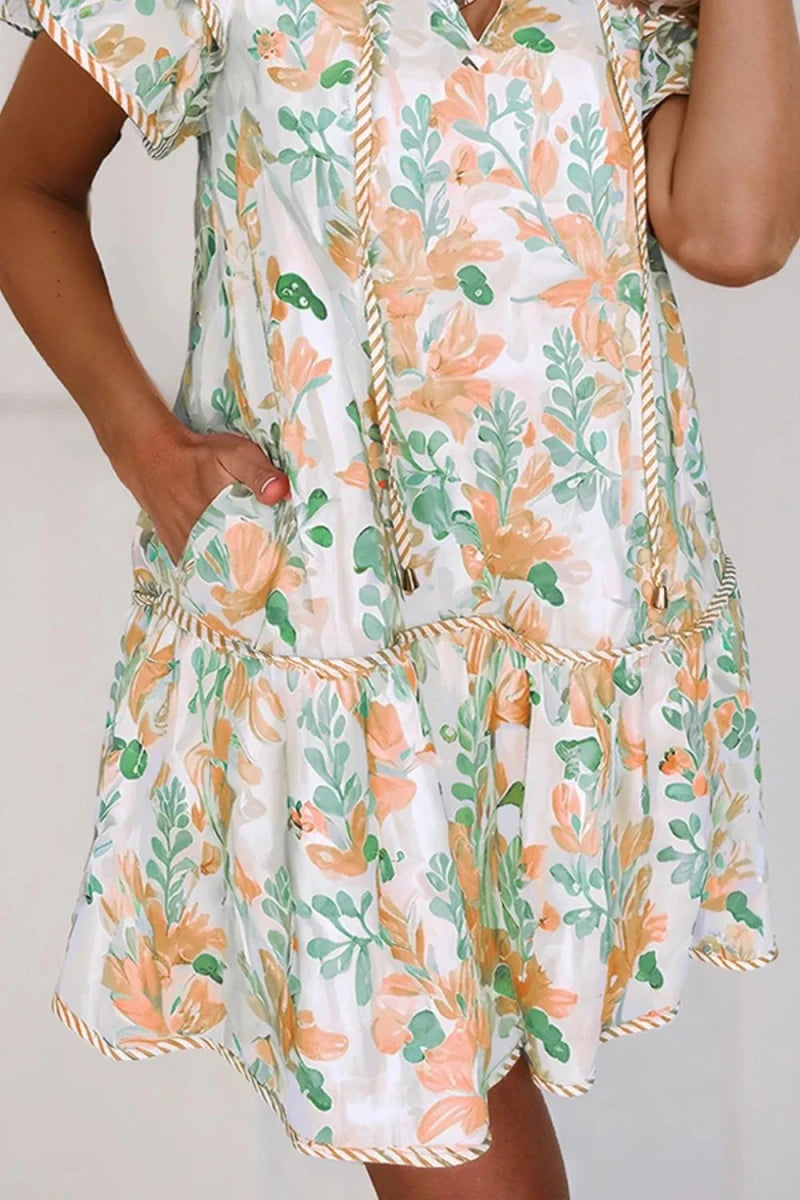 Archive Edit Ruffled Dress - Brick + Boho