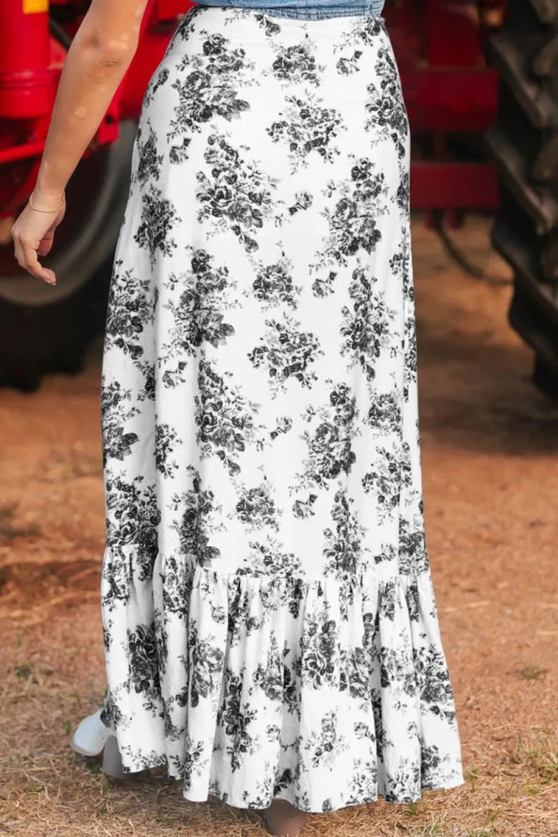Around Town Ruffle Skirt - Brick + Boho