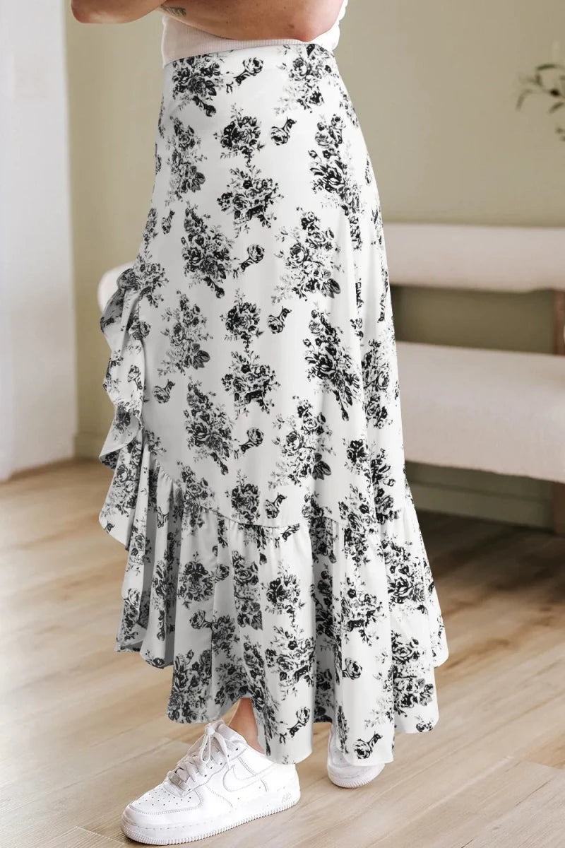 Around Town Ruffle Skirt - Brick + Boho