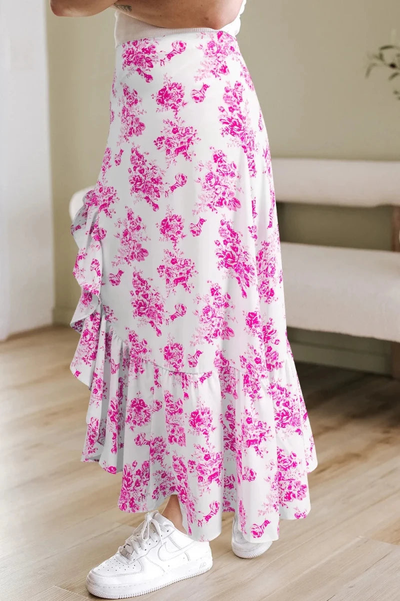 Around Town Ruffle Skirt - Brick + Boho