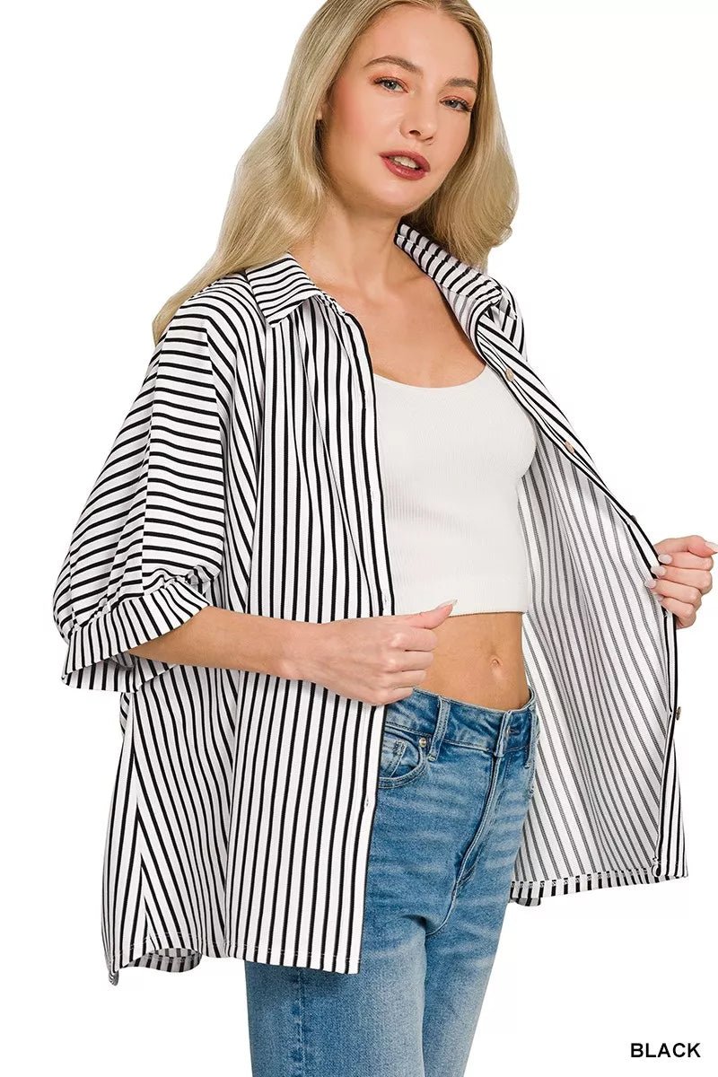 Atelier Striped Shirt - Brick + Boho