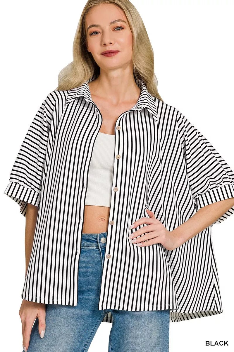 Atelier Striped Shirt - Brick + Boho