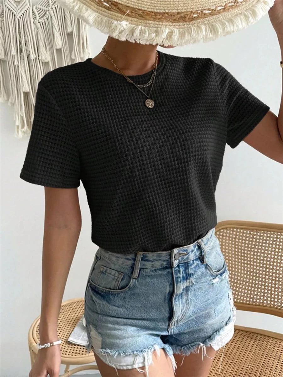 Audacious Striped Graphic Tee - Brick + Boho