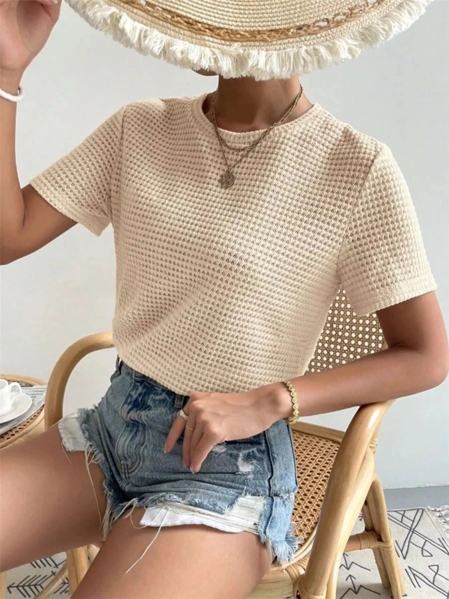 Audacious Striped Graphic Tee - Brick + Boho