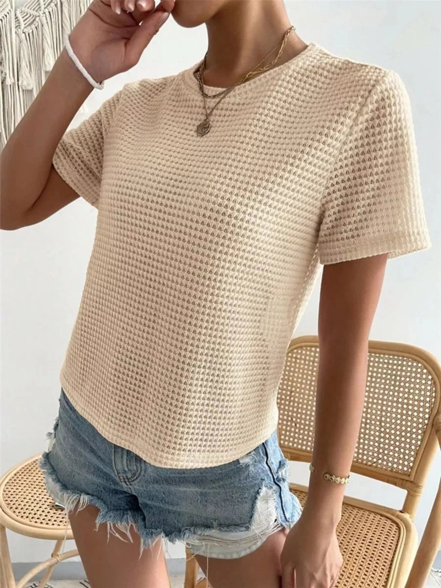 Audacious Striped Graphic Tee - Brick + Boho