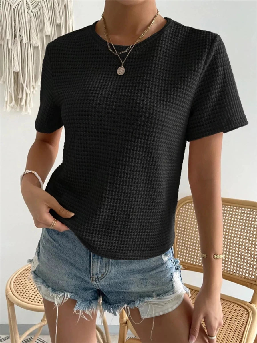 Audacious Striped Graphic Tee - Brick + Boho