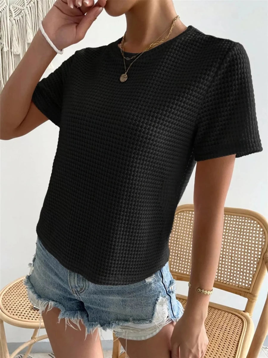 Audacious Striped Graphic Tee - Brick + Boho