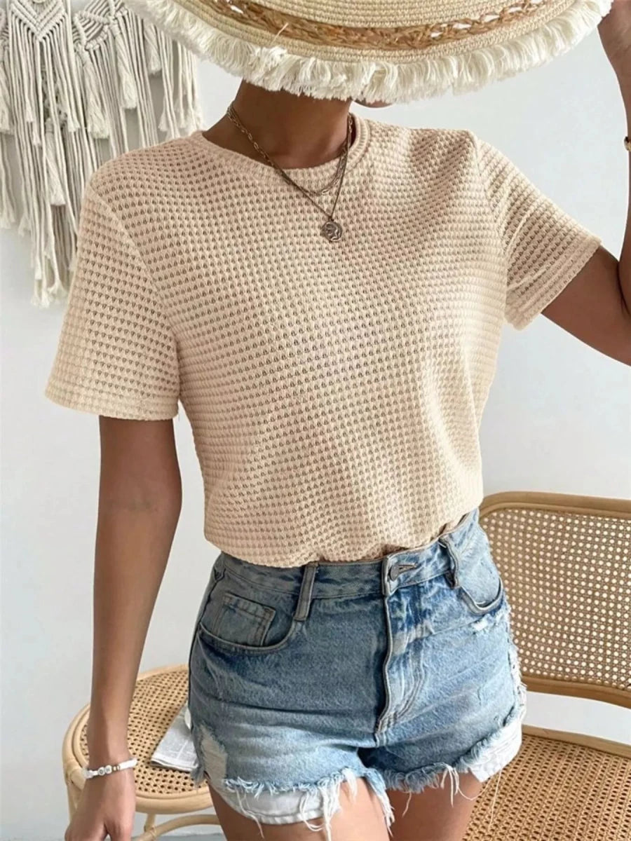Audacious Striped Graphic Tee - Brick + Boho