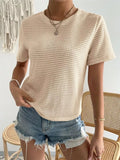 Audacious Striped Graphic Tee - Brick + Boho