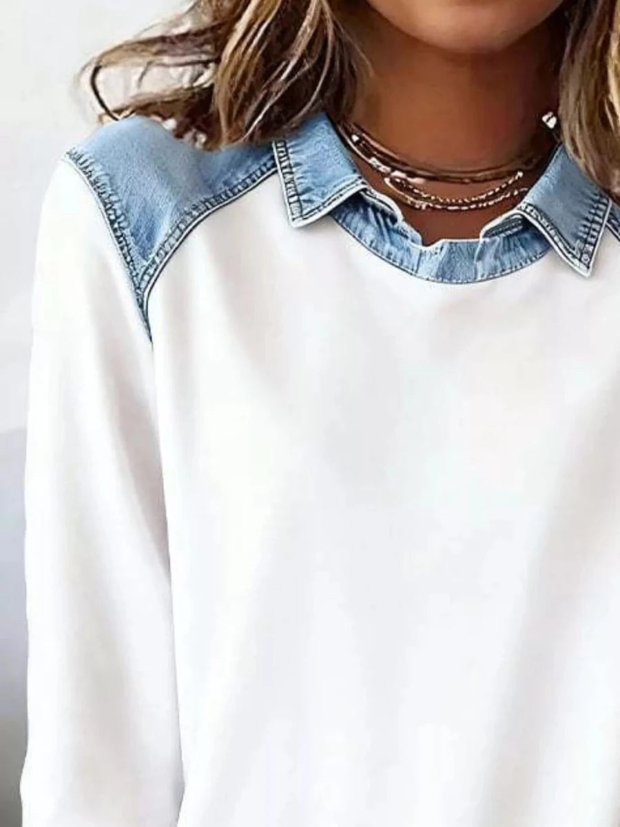 Bastion Indigo Denim Henley - Brick + Boho