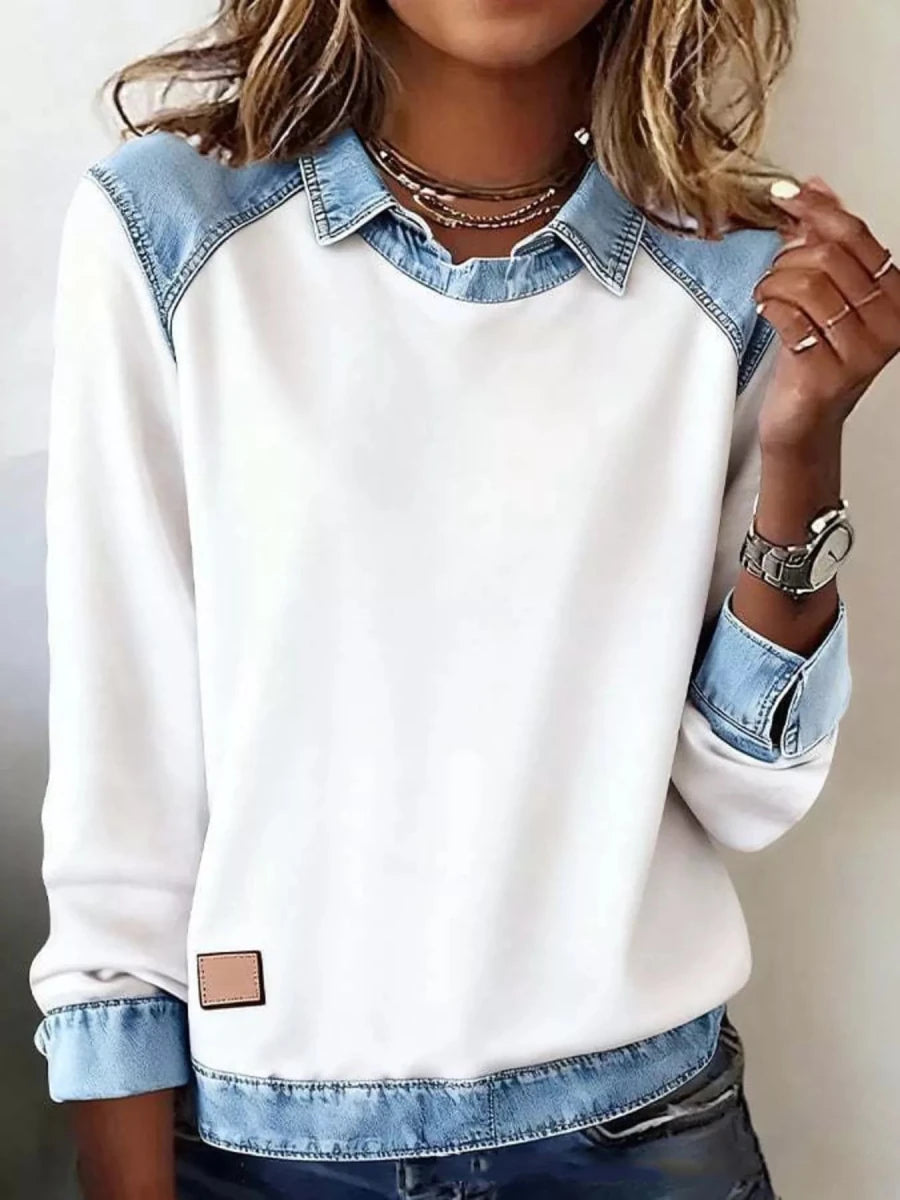 Bastion Indigo Denim Henley - Brick + Boho