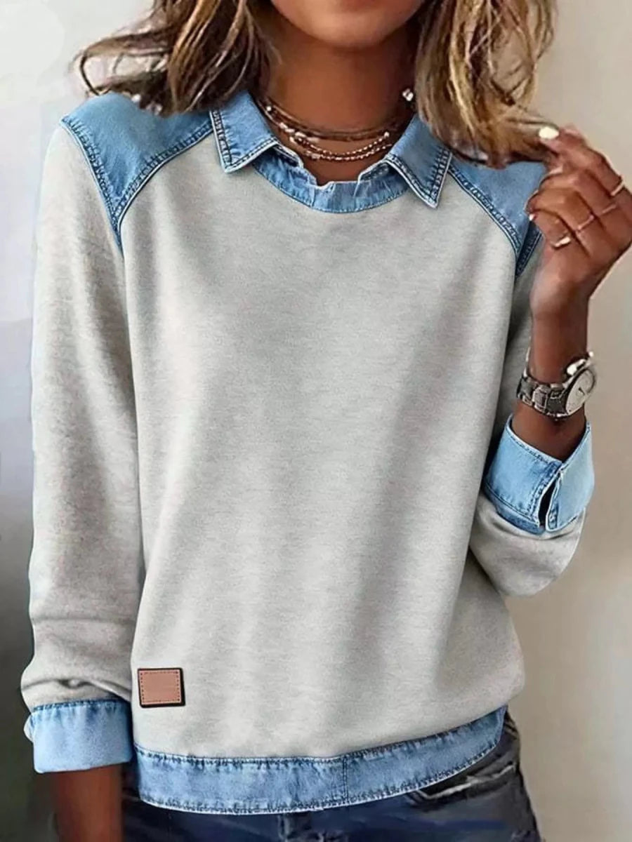 Bastion Indigo Denim Henley - Brick + Boho
