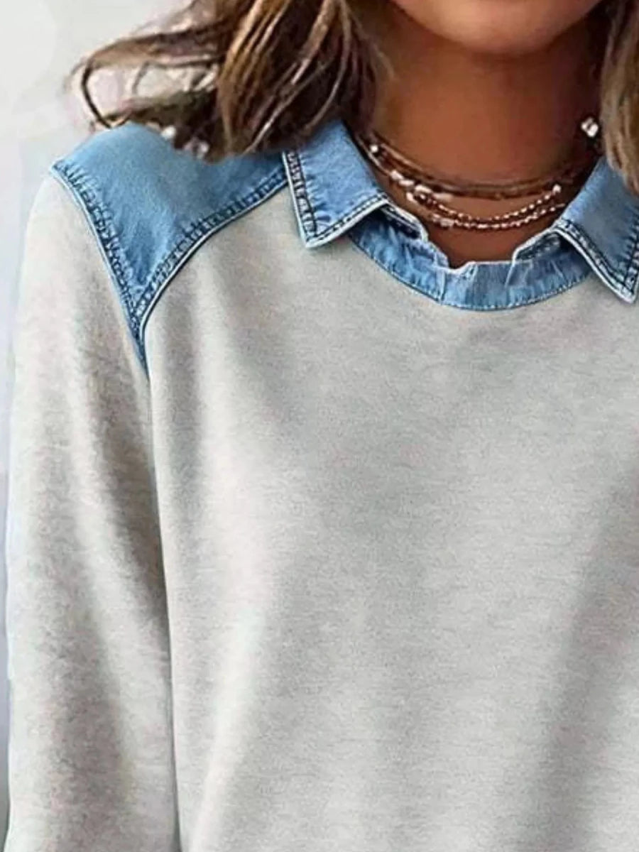 Bastion Indigo Denim Henley - Brick + Boho