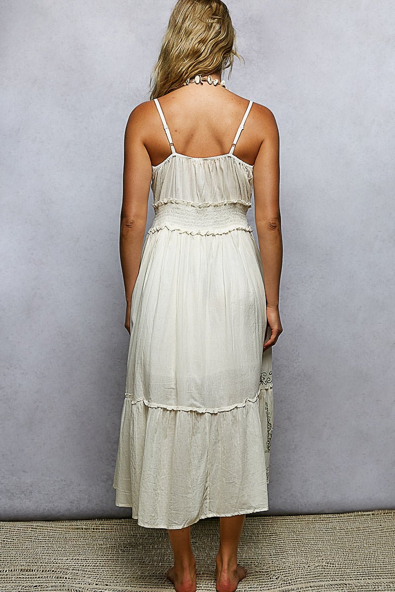 Beach Bound Midi Cami Dress - Brick + Boho