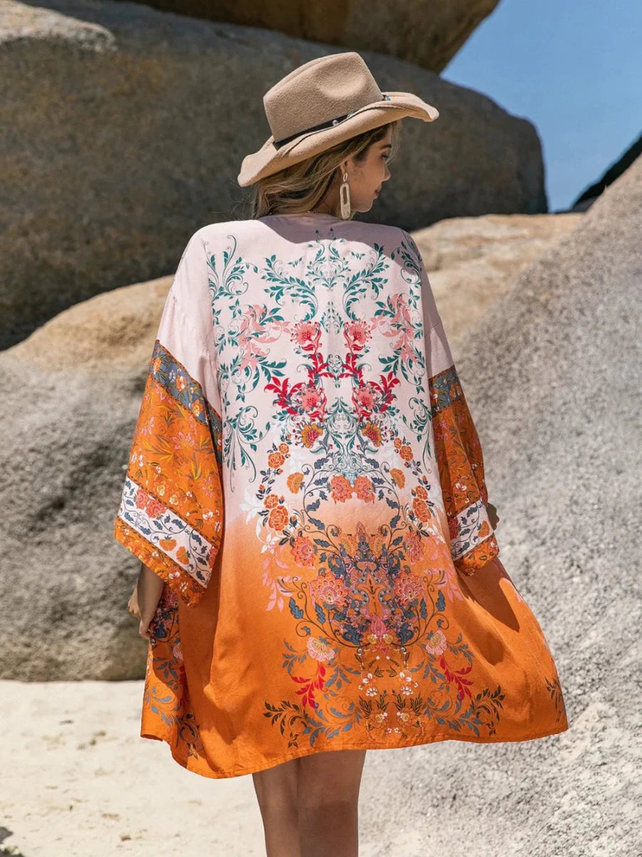 Beveled Crochet Cover - Up - Brick + Boho