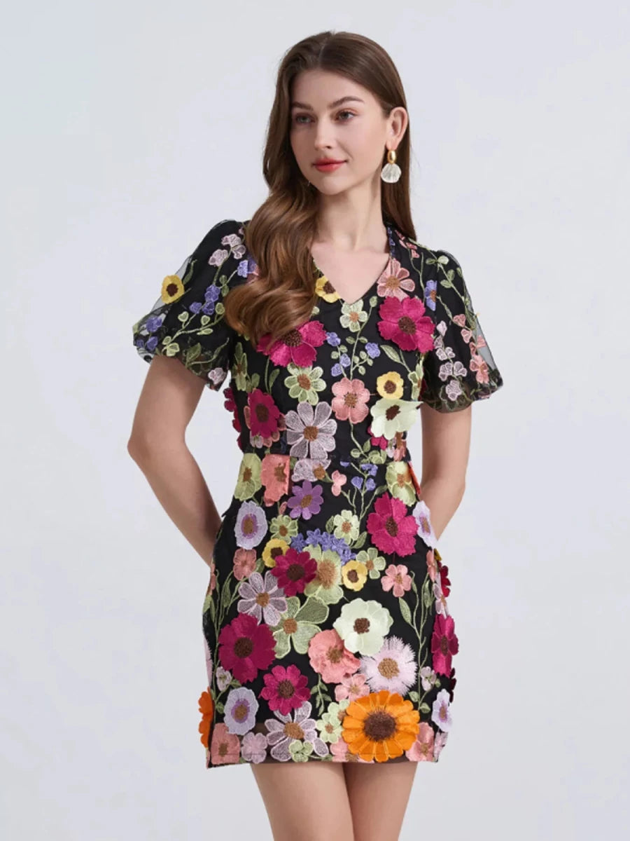 Bloom & Wander Mini Dress - Brick + Boho