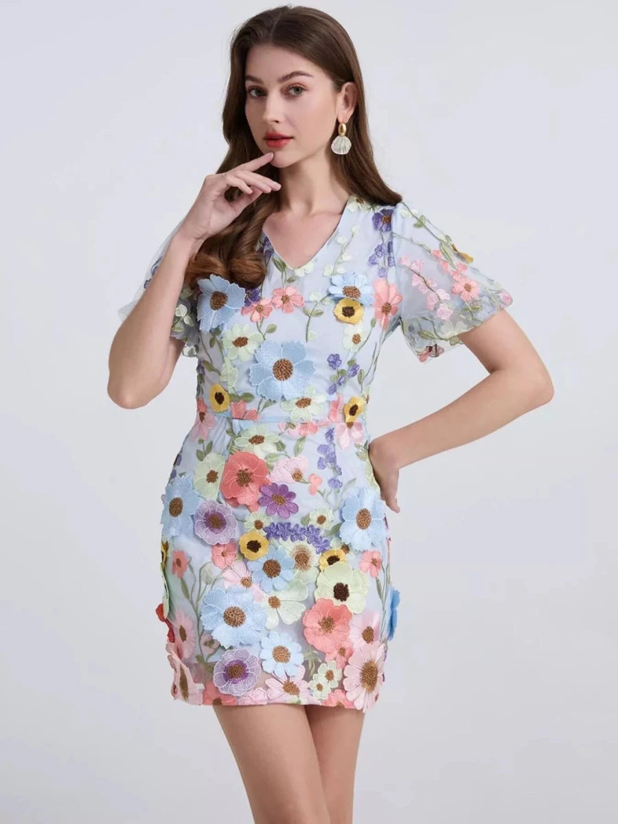 Bloom & Wander Mini Dress - Brick + Boho