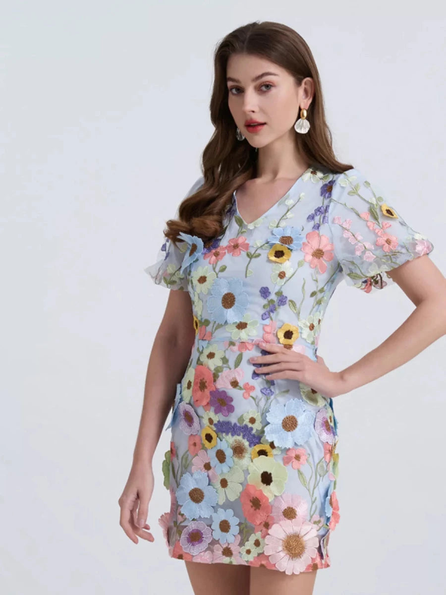 Bloom & Wander Mini Dress - Brick + Boho