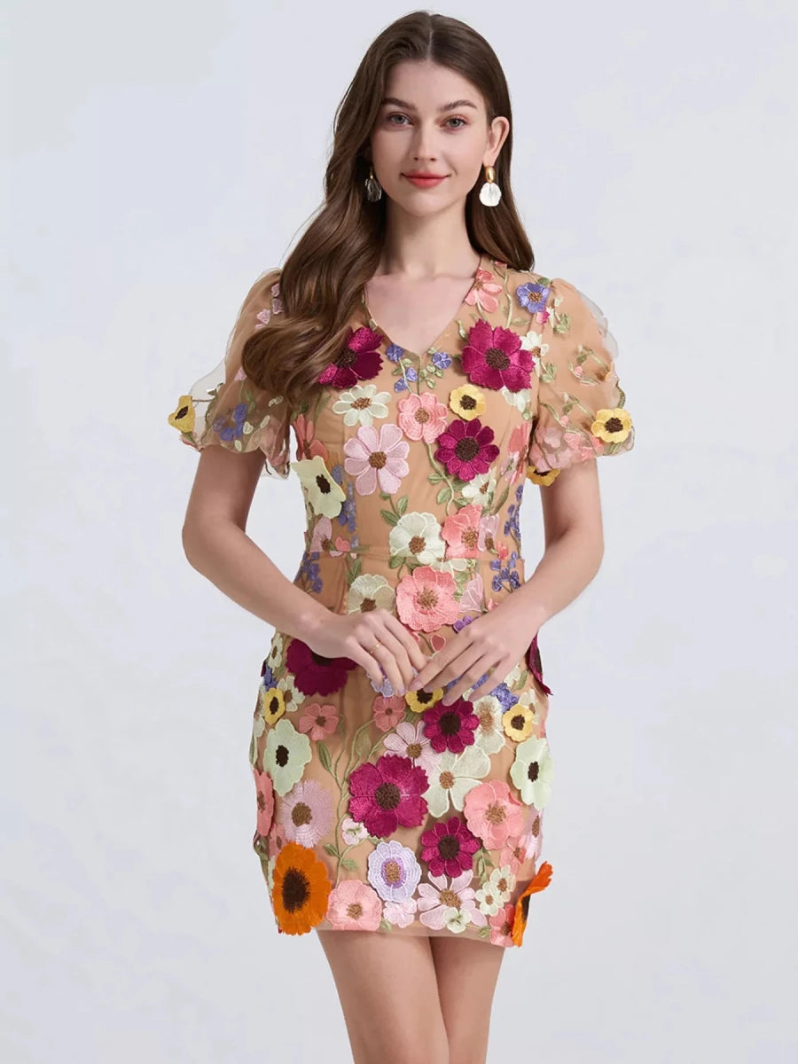 Bloom & Wander Mini Dress - Brick + Boho