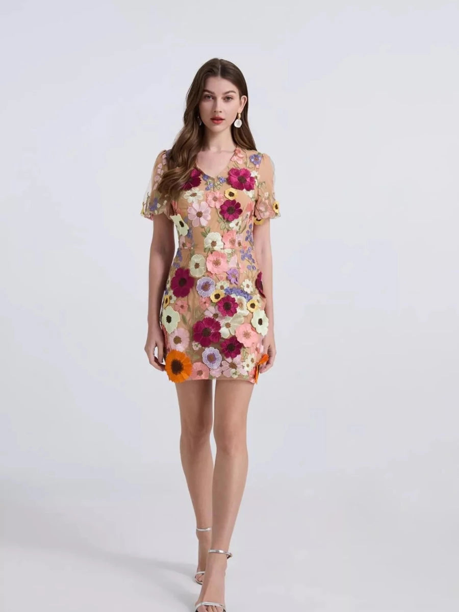 Bloom & Wander Mini Dress - Brick + Boho