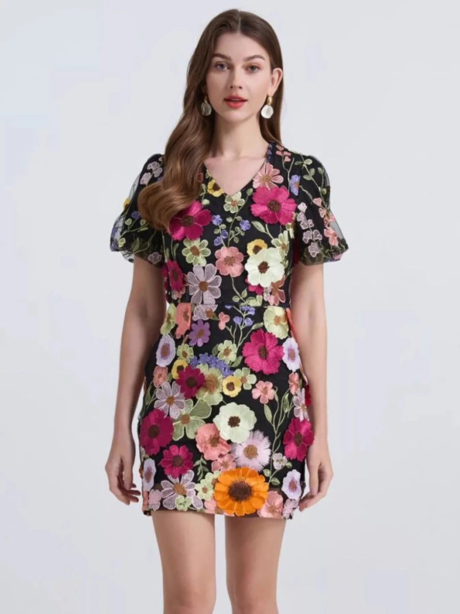 Bloom & Wander Mini Dress - Brick + Boho
