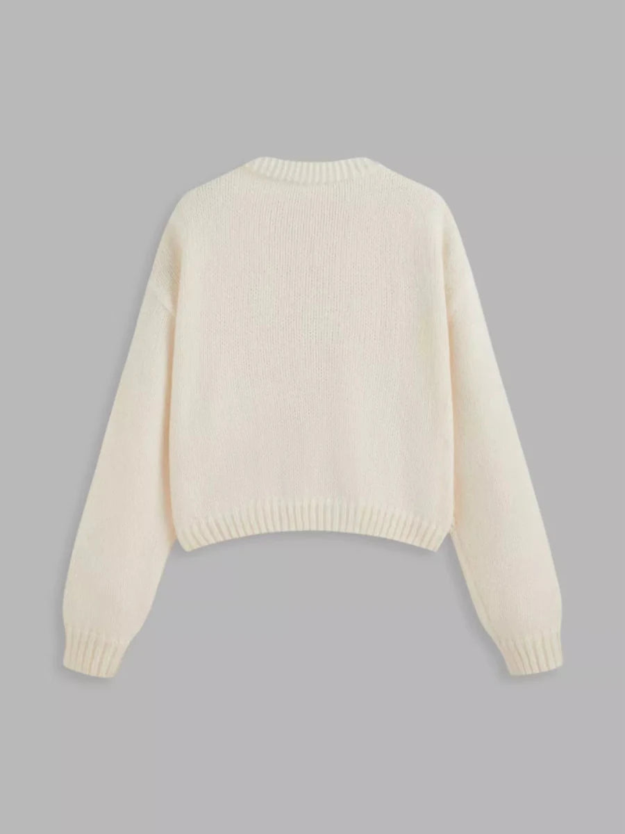 Blossom Whisper Applique Cardigan - Brick + Boho