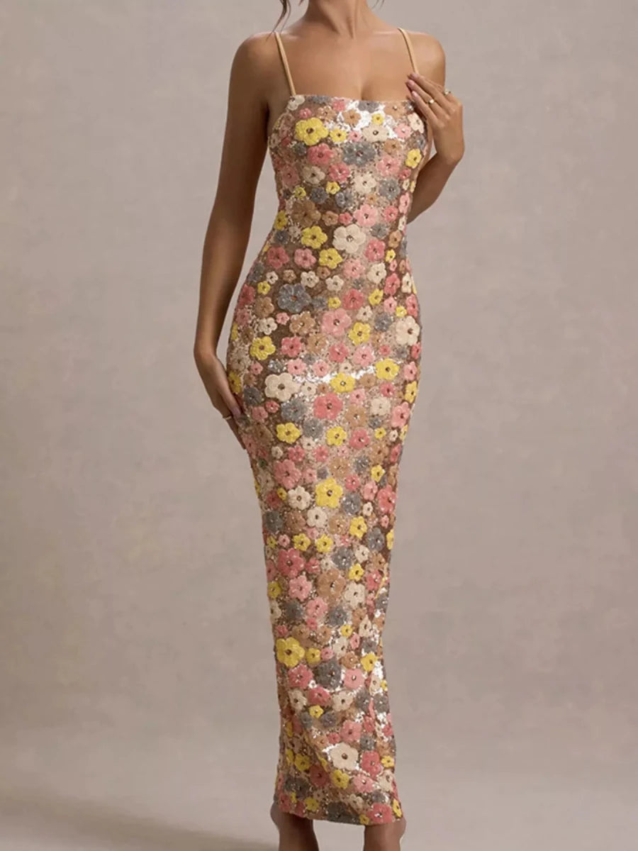 Bohème Sequin Maxi - Brick + Boho